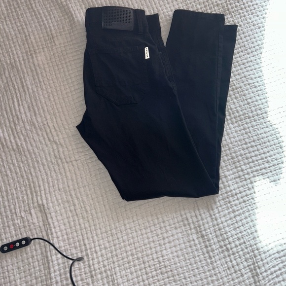 Men's Slim Fit Black Pants - Picture 13 of 15